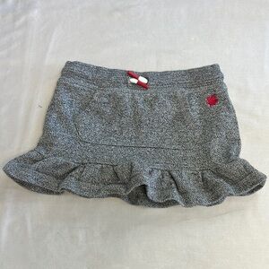 Canadiana - Stylish Gray Skirt/skort with Red Maple leaf Detail